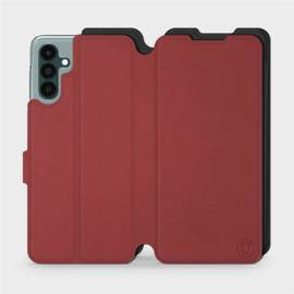 Hülle für Samsung Galaxy A04S - Farbe Dunkelrot mit Schwarz