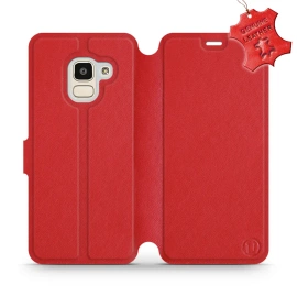 Hülle für Samsung Galaxy J6 2018 - Farbe Red Leather