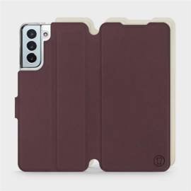 Hülle für Samsung Galaxy S21 Plus - Farbe Burgund mit Platin