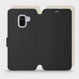 Hülle für Samsung Galaxy A8 2018 - Farbe Schwarz mit Platin