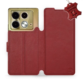 Hülle für Infinix Note 40 - Farbe Dark Red Leather