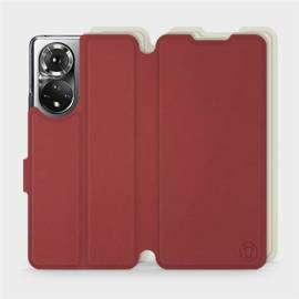 Hülle für Huawei Honor 50 - Farbe Dunkelrot mit Platin