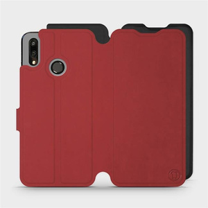 Hülle für Huawei P Smart 2019 - Farbe Dunkelrot mit Schwarz