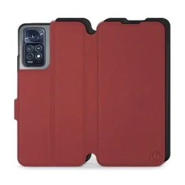 Hülle für Xiaomi Redmi Note 12 Pro 4G - Farbe Dunkelrot mit Schwarz