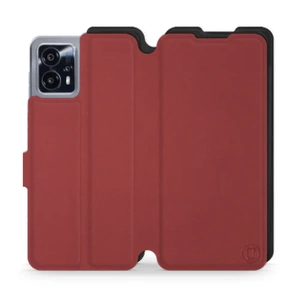 Hülle für Motorola Moto G13 - Farbe Dunkelrot mit Schwarz