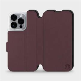 Hülle für Apple iPhone 14 Pro - Farbe Burgund mit Schwarz