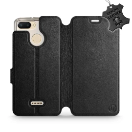 Hülle für Xiaomi Redmi 6 - Farbe Black Leather
