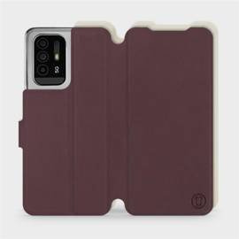 Hülle für OPPO Reno 5 Z - Farbe Burgund mit Platin