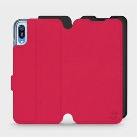 Hülle für Huawei Y6 2019 - Farbe Rot mit Schwarz