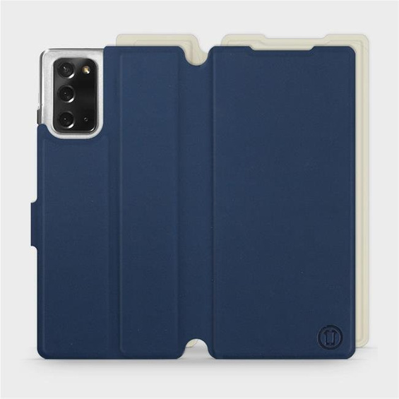 Hülle für Samsung Galaxy Note 20 - Farbe Marineblau mit Platin