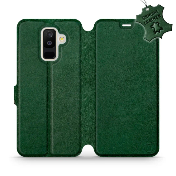 Hülle für Samsung Galaxy A6 Plus 2018 - Farbe Green Leather