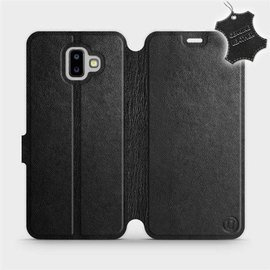 Hülle für Samsung Galaxy J6 Plus 2018 - Farbe Black Leather