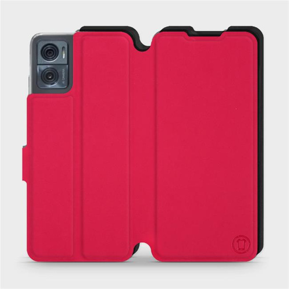 Hülle für Motorola Moto E22i - Farbe Rot mit Schwarz