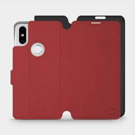 Hülle für Xiaomi Mi Mix 2S - Farbe Dunkelrot mit Schwarz