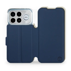 Hülle für Xiaomi Poco F8 Ultra - Farbe Marineblau mit Platin