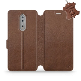 Hülle für Nokia 8 - Farbe Brown Leather