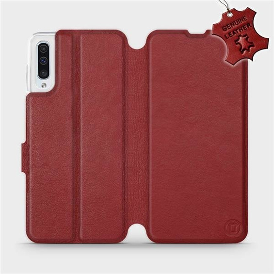 Hülle für Samsung Galaxy A50 - Farbe Dark Red Leather