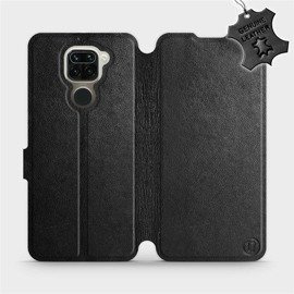 Hülle für Xiaomi Redmi Note 9 - Farbe Black Leather