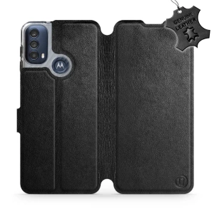 Hülle für Motorola Moto E40 - Farbe Black Leather