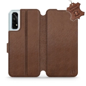 Hülle für Realme 7 - Farbe Brown Leather