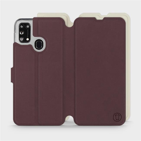 Hülle für Samsung Galaxy M31 - Farbe Burgund mit Platin