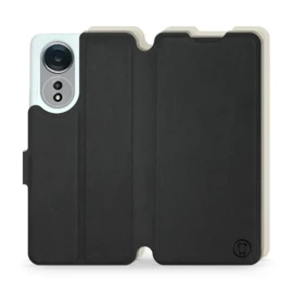 Hülle für OPPO A58 - Farbe Schwarz mit Platin