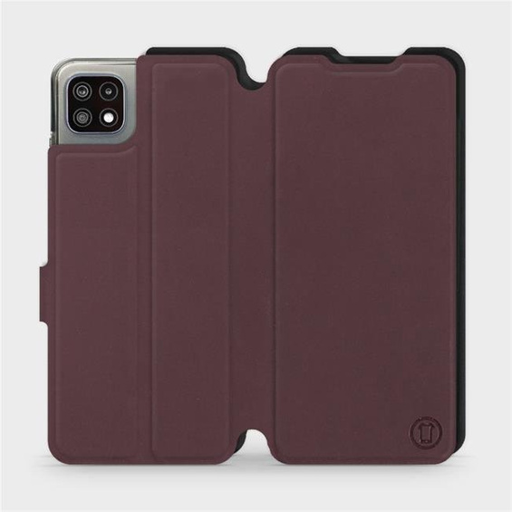 Hülle für Samsung Galaxy A22 5G - Farbe Burgund mit Schwarz