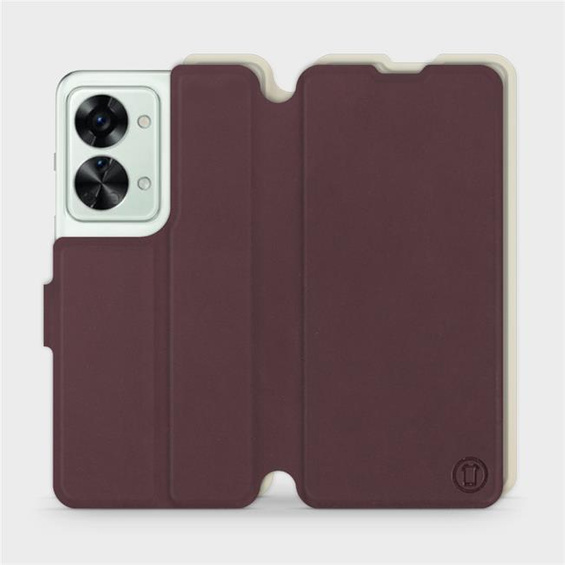 Hülle für OnePlus Nord 2T 5G - Farbe Burgund mit Platin