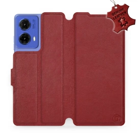 Hülle für Motorola Moto G85 5G - Farbe Dark Red Leather