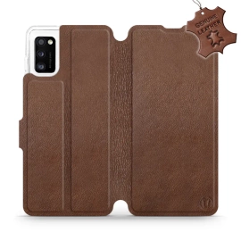 Hülle für Samsung Galaxy A41 - Farbe Brown Leather