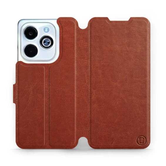 Hülle für Infinix Smart 8 - Farbe Brown&Gray