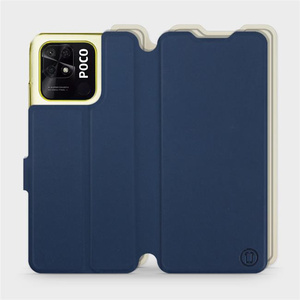 Hülle für Xiaomi POCO C40 - Farbe Marineblau mit Platin