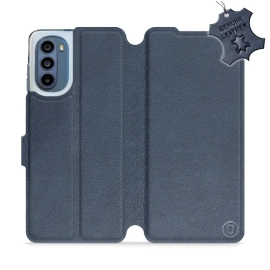 Hülle für Motorola Moto G62 5G - Farbe Blue Leather