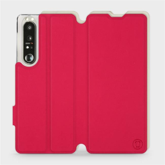 Hülle für Sony Xperia 1 III - Farbe Rot mit Platin