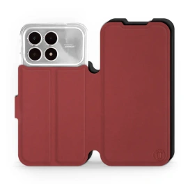 Hülle für Xiaomi Poco F8 Pro - Farbe Dunkelrot mit Schwarz