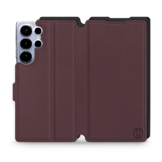 Hülle für Samsung Galaxy S25 Ultra - Farbe Burgund mit Schwarz