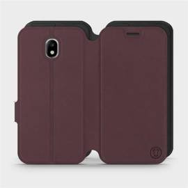 Hülle für Samsung Galaxy J5 2017 - Farbe Burgund mit Schwarz