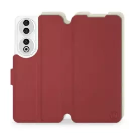 Hülle für Huawei Honor 90 - Farbe Dunkelrot mit Platin