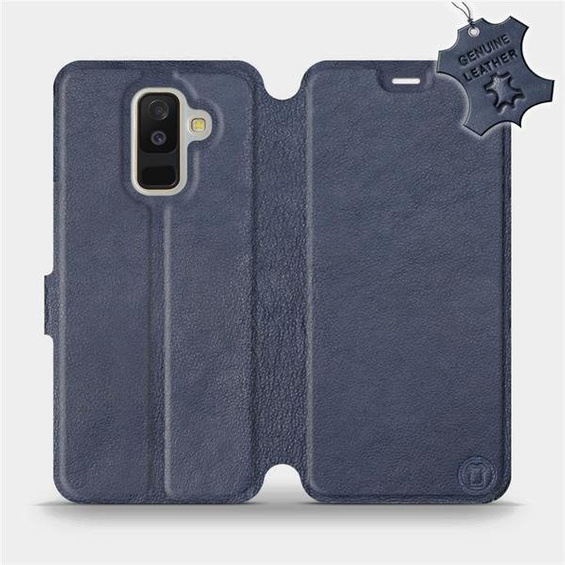 Hülle für Samsung Galaxy A6 Plus 2018 - Farbe Blue Leather