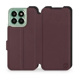 Hülle für Huawei Honor X8b - Farbe Burgund mit Schwarz