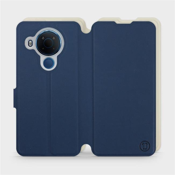 Hülle für Nokia 5.4 - Farbe Marineblau mit Platin