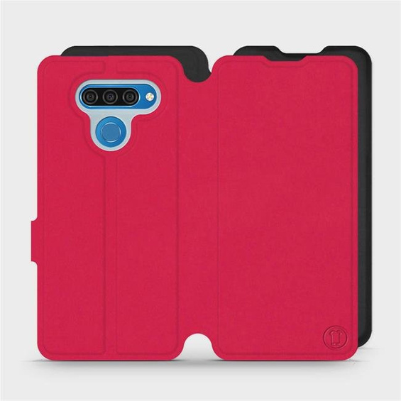 Hülle für LG Q60 - Farbe Rot mit Schwarz