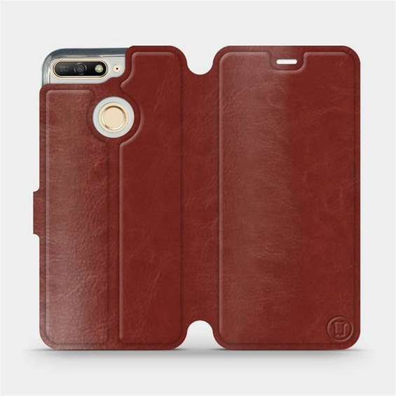 Hülle für Huawei Y6 Prime 2018 - Farbe Brown&Orange