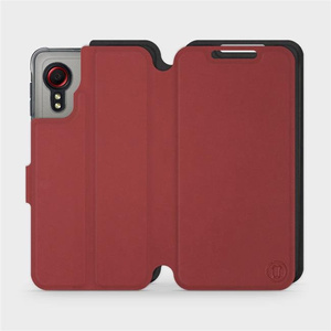 Hülle für Samsung Galaxy Xcover 5 - Farbe Dunkelrot mit Schwarz