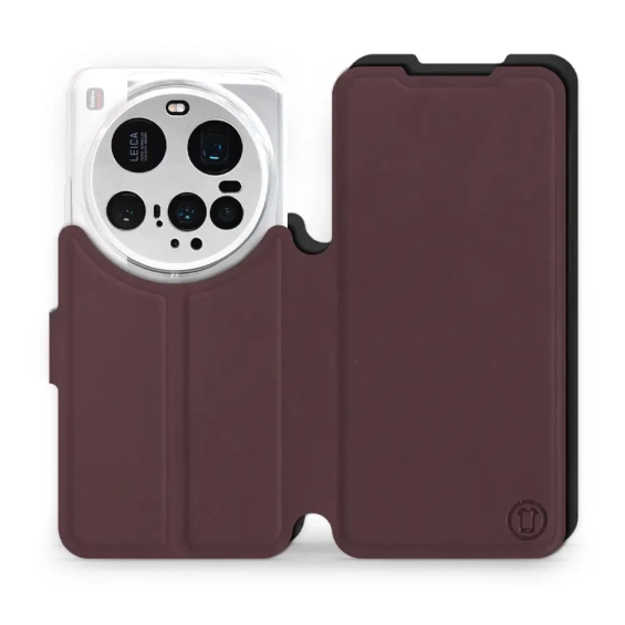 Hülle für Xiaomi 15 Ultra - Farbe Burgund mit Schwarz