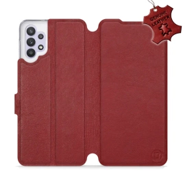 Hülle für Samsung Galaxy M32 5G - Farbe Dark Red Leather