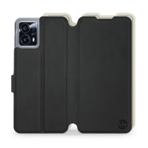 Hülle für Motorola Moto G13 - Farbe Schwarz mit Platin