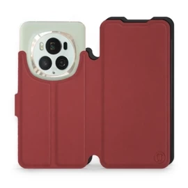 Hülle für Huawei Honor Magic6 Pro - Farbe Dunkelrot mit Schwarz