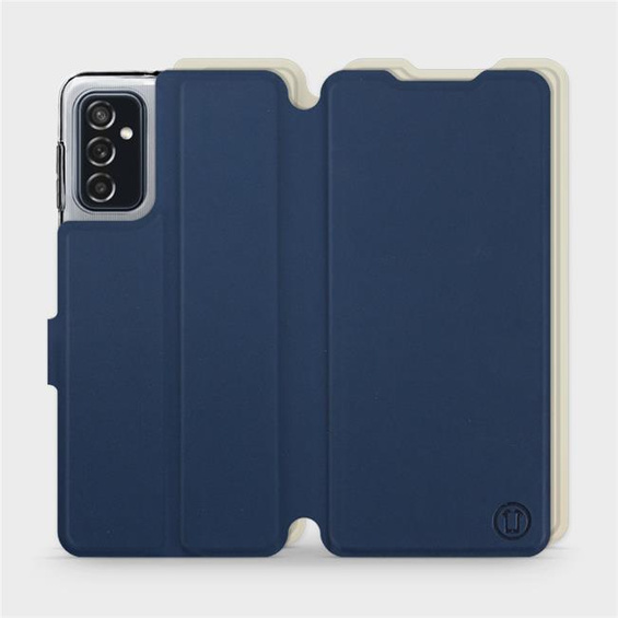 Hülle für Samsung Galaxy M52 5G - Farbe Marineblau mit Platin