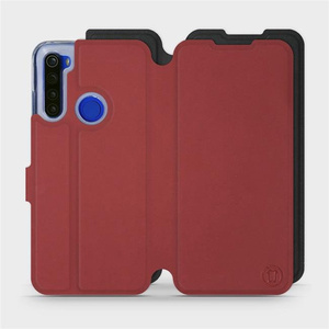 Hülle für Xiaomi Redmi Note 8T - Farbe Dunkelrot mit Schwarz